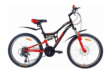 PIONEER FORSAGE 24"/14" black-red-gray