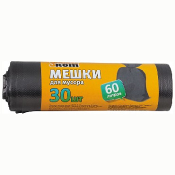 РЫЖИЙ КОТ мешки для мусора 60л 30шт/рул (003929)
