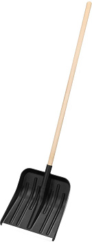 СИБРТЕХ Лопата для уборки снега, полипропилен, 405х410х1470 мм, деревянный черенок 2с//