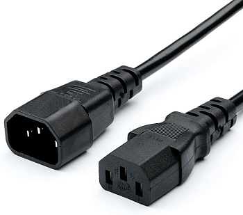 GOPOWER (00-00024537) C14 (m)-C13 (f) 1.8м ПВХ 0.75мм удлинитель черный (1/10/100)
