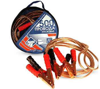 NOVA BRIGHT 500А с прозрачной изоляцией, в сумке, 2.5м 37662