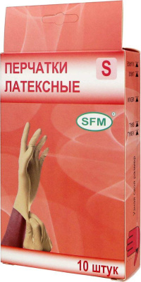 SFM Перчатки латексные неопудренные L (бол) 5 пар SFM, Германия