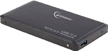GEMBIRD (13046) EE2-U3S-2 внешний корпус 2.5", черный, USB 3.0, SATA, металл