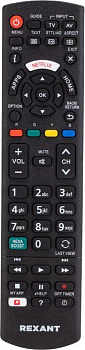 REXANT (38-0008) Пульт универсальный для телевизора Panasonic черный