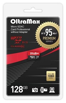OLTRAMAX 128GB microSDXC Class 10 UHS-1 Premium (U3) [OM128GCSDXC10UHS-1-PrU3 w]