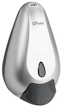 GFMARK 638 Дозатор жидкого МЫЛА , универсальный, пластиковый ,СЕРЫЙ с глазком - капля , 400 мл , Д 1