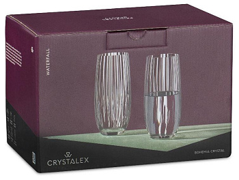 CRYSTALEX CR350201W Набор стаканов WATERFALL 6шт 350мл