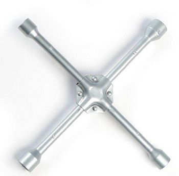 ЕРМАК 766-002 Ключ баллонный крестовой, 17-19-21-23 мм, 14", усиленный, сатин, SJ012P