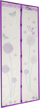 INBLOOM Сетка москитная для дверей на магнитах, цветы, 0.9х2.1м, полиэстер (159-012)