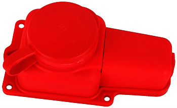 VOLSTEN (14437) Sb1-M1Z Red, колодка штепсельная IP44 1 мест Красная с землей